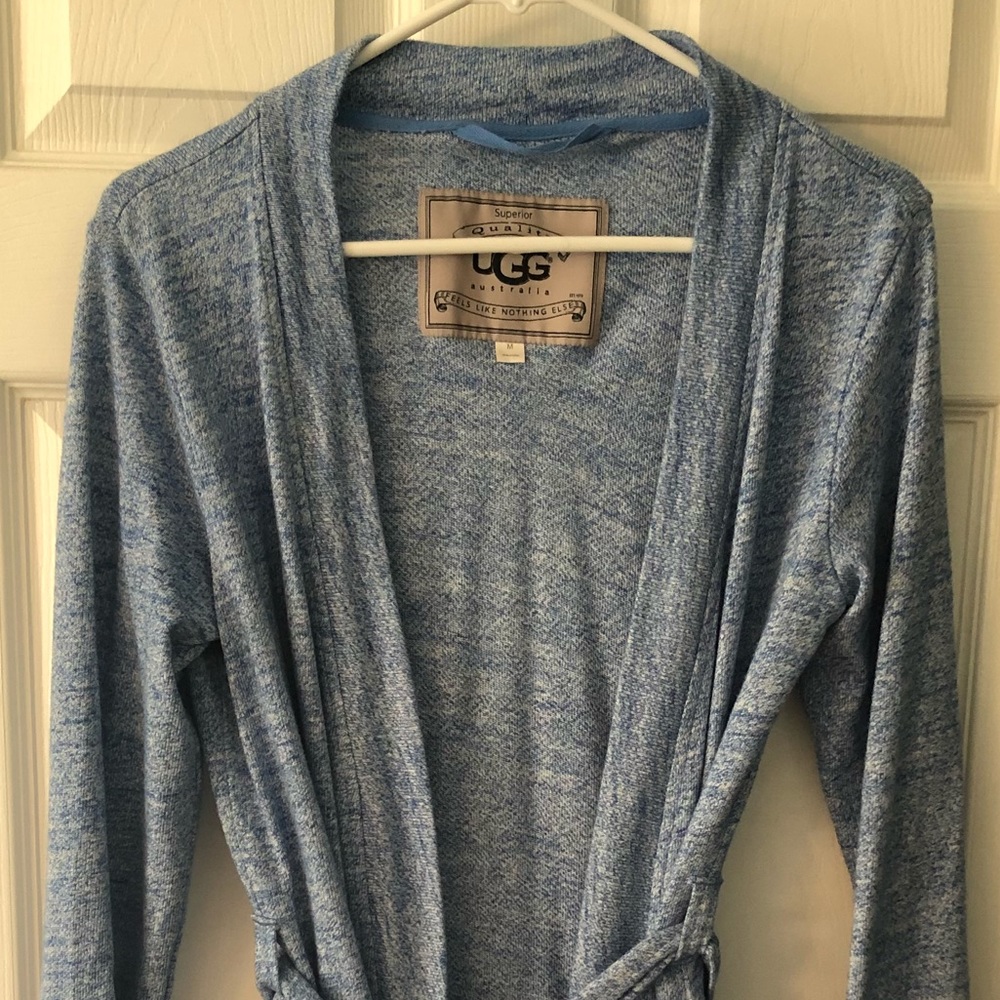 UGG Slub Knit Robe in Smooth Blue